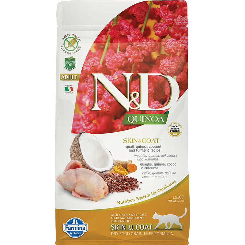 Farmina Quinoa Cat Skin & Coat Quail 11lb 8010276036995