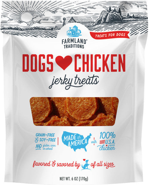 Farmland Traditions Dogs Love Chicken Jerky Treat 6 oz - Dog