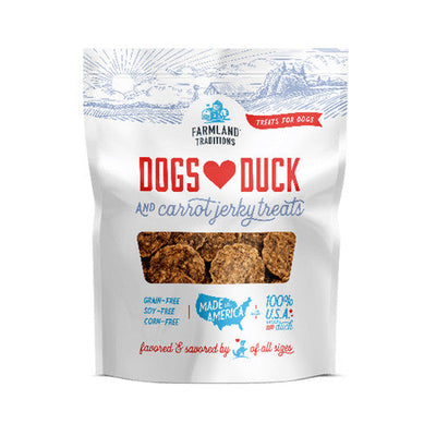 Farmland Traditions Dogs Love Duck & Carrot Jerky Treats 13.5 oz - Dog