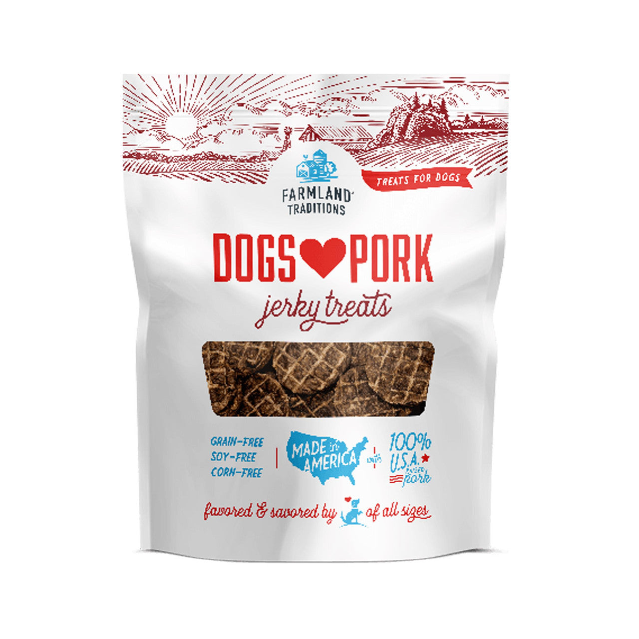 Farmland Traditions Dogs Love Pork Jerky Treats 13.5 oz 884713000799