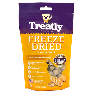 Treatly Freeze Dried Dog Treats Chicken & Sweet Potato 3 oz 094983004124