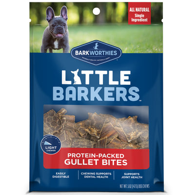 Barkworthies Little Barkers Protein-Packed Gullet Bites Dog Treat 5 oz 840139125553