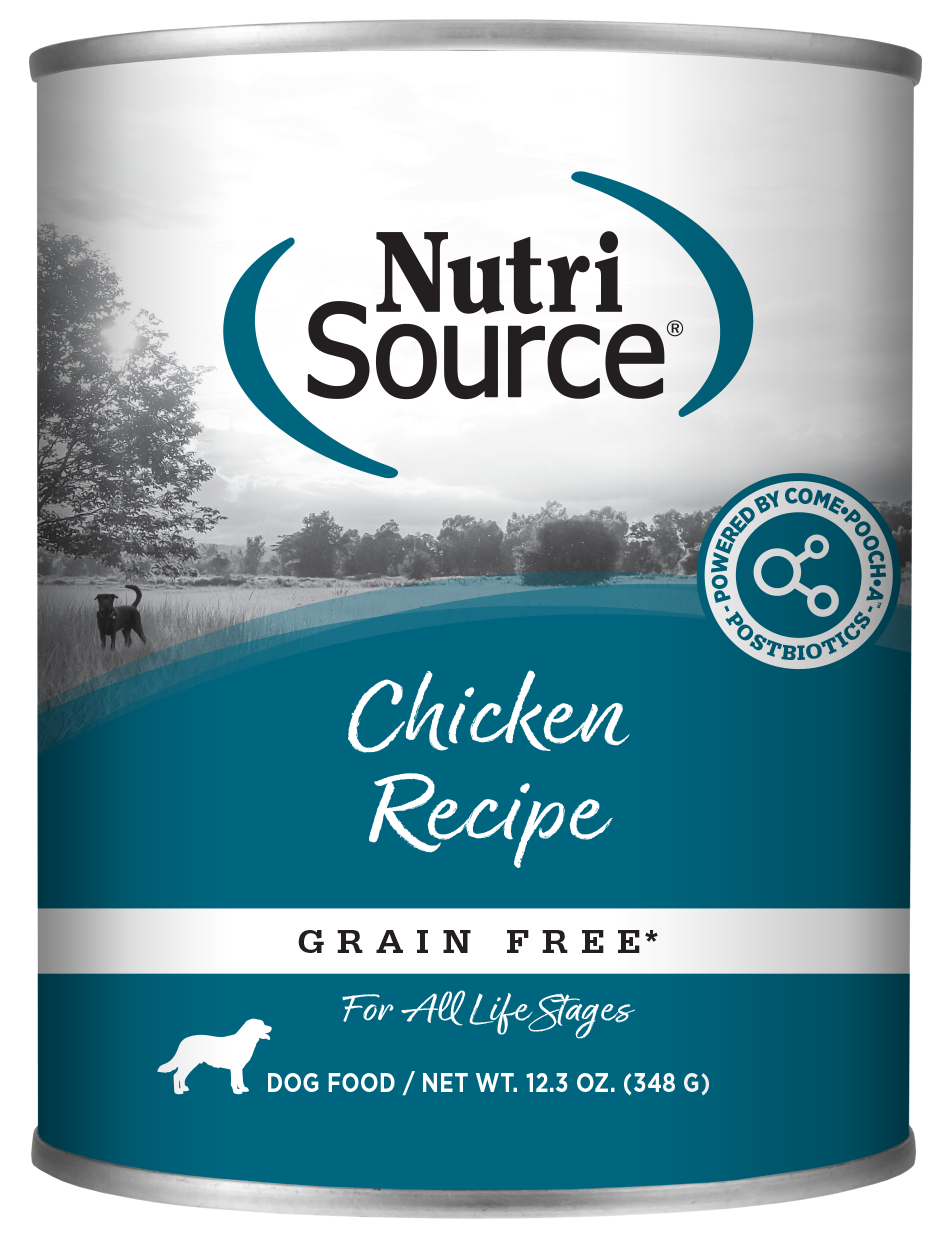 NutriSource Grain Free Canned Dog Food Chicken 12ea/12.3 oz 073893021230