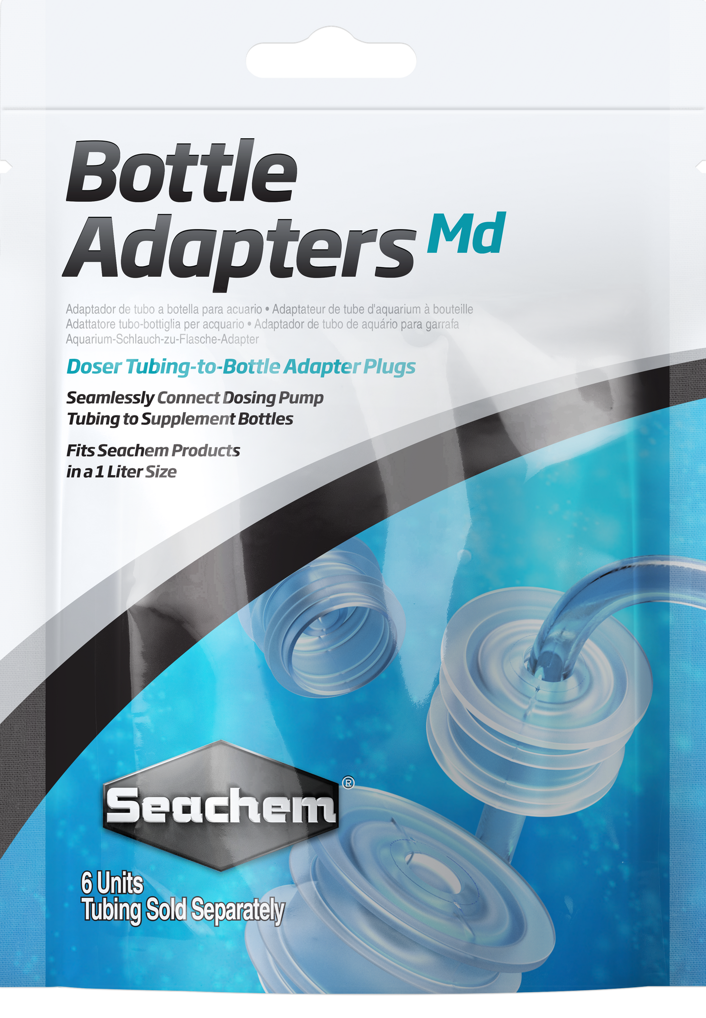Seachem Laboratories Bottle Adapters Doser Tubing-to-Bottle Adapter Plugs Medium 000116015240