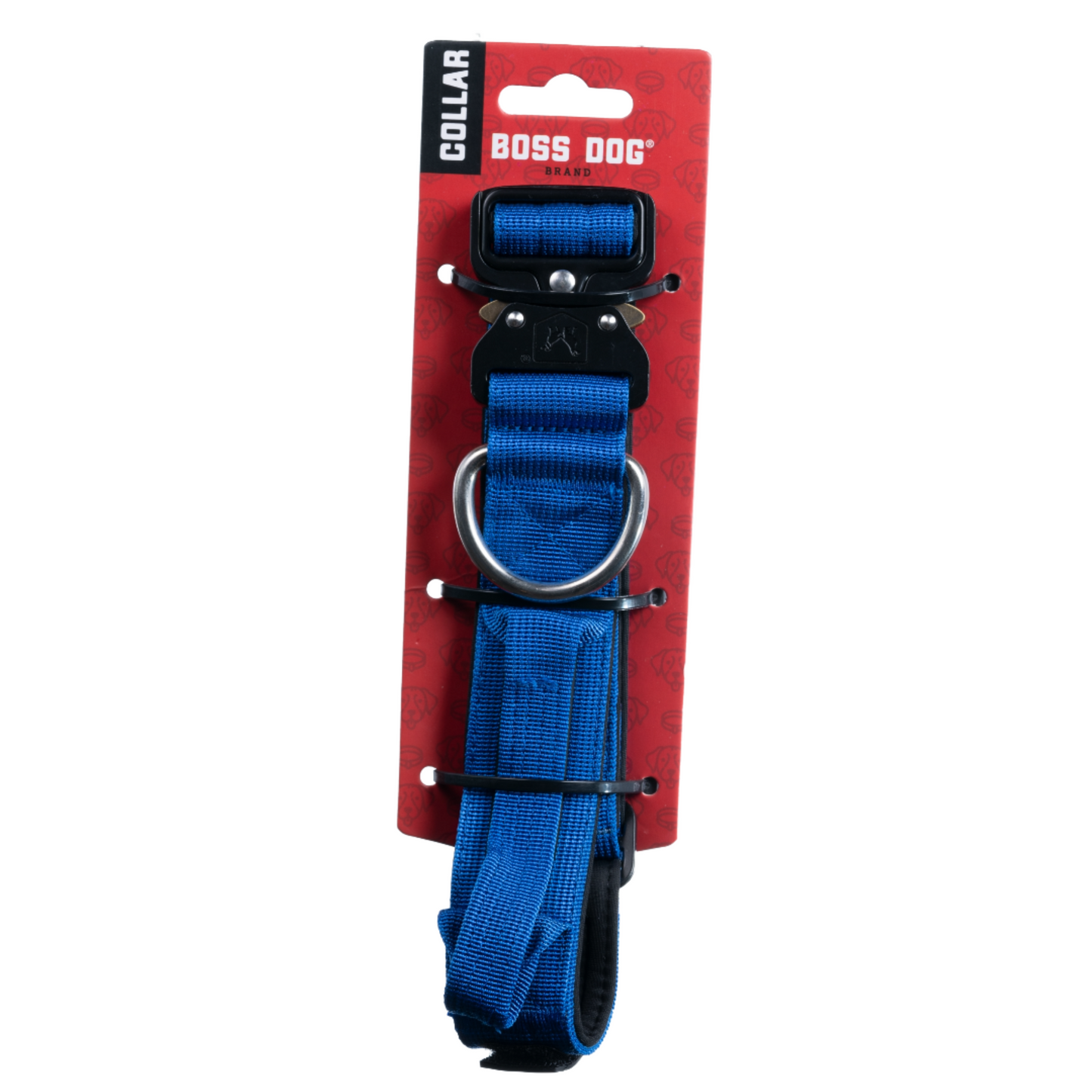 Boss Dog Tactical Adjustable Dog Collar Blue Medium, 15-18 in 850010391199