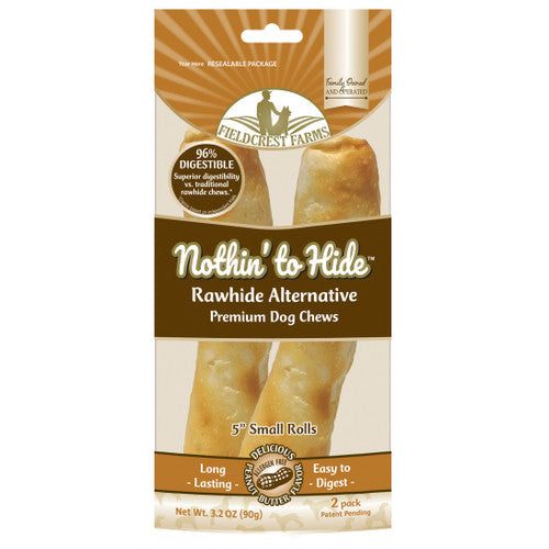 Fieldcrest Farms Nothin’ to Hide Peanut Butter Roll Dog Treat 5in SM 2pk