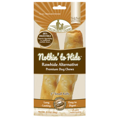 Fieldcrest Farms Nothin’ to Hide Peanut Butter Roll Dog Treat 5in SM 2pk