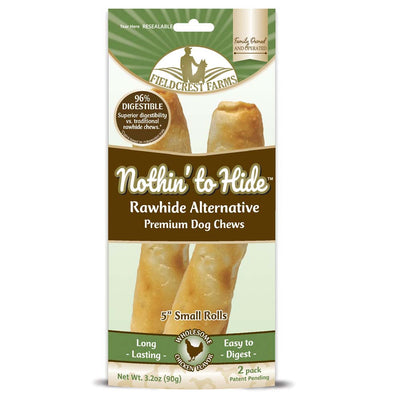 Fieldcrest Farms Nothin' To Hide Roll Dog Treat Chicken 5in SM 2pk