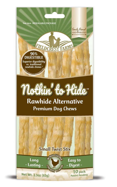 Fieldcrest Farms Nothin' To Hide Twist Stix Dog Treat Chicken 2.3 oz 10 pk