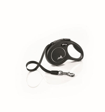 Flexi Classic Nylon Cord Dog Leash Black 10ft XS up to 26lb