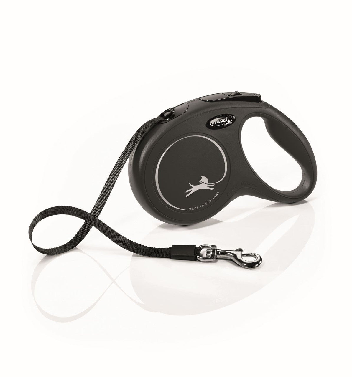 Flexi Flexi Classic Nylon Cord Dog Leash Black 16ft MD up to 55lb