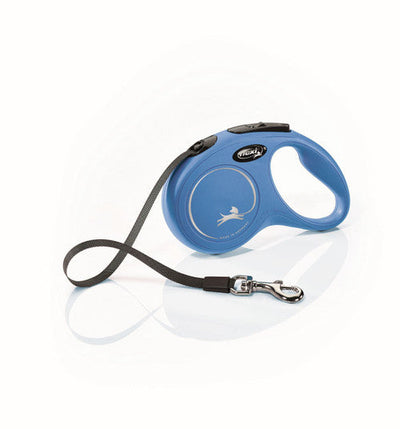Flexi Classic Nylon Cord Dog Leash Blue 16ft SM up to 33lb