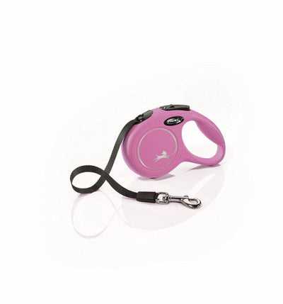 Flexi Classic Nylon Cord Dog Leash Pink 10ft XS up to 26lb