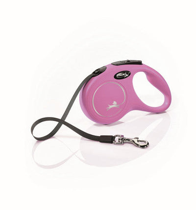 Flexi Classic Nylon Cord Dog Leash Pink 16ft SM up to 33lb