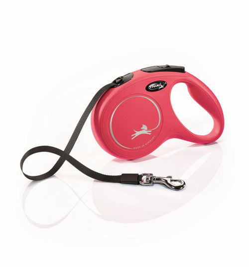 Flexi Classic Nylon Cord Dog Leash Red 16ft MD up to 55lb