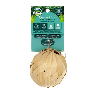 Oxbow Animal Health Enriched Life Run 'n Rattle Small Animal Toy 744845968568
