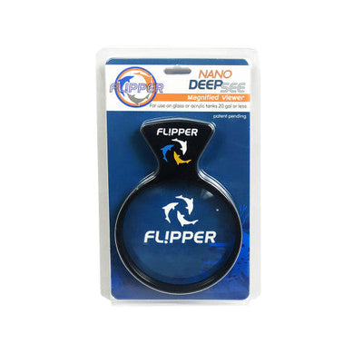 Flipper Cleaner DeepSee Magnified Aquarium Viewer Black Clear 3 in Nano (D)