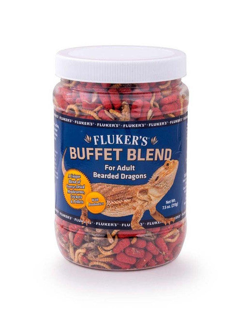 Fluker’s Buffet Blend Adult Bearded Dragon Formula Freeze Dried Food 7.5 oz - Reptile