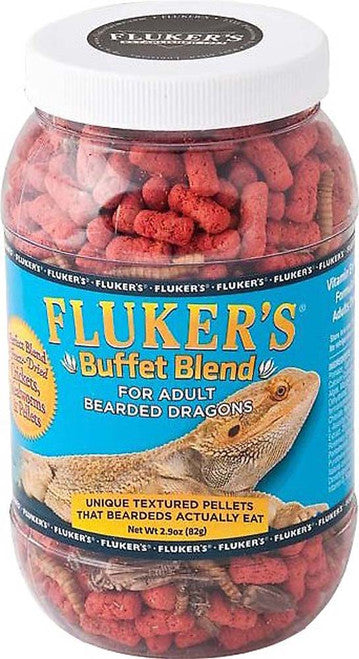 Fluker’s Buffet Blend Adult Bearded Dragon Formula Freeze Dried Food 2.9 oz - Reptile