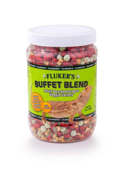 Fluker's Buffet Blend Adult Bearded Dragon Veggie Variety Freeze Dried Food 7 oz
