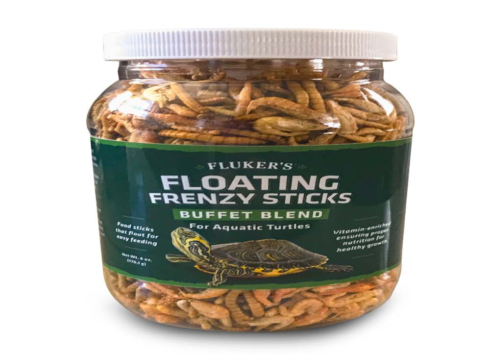 Fluker's Buffet Blend Aquatic Turtles Floating Frenzy Sticks Freeze Dried Food 6 oz