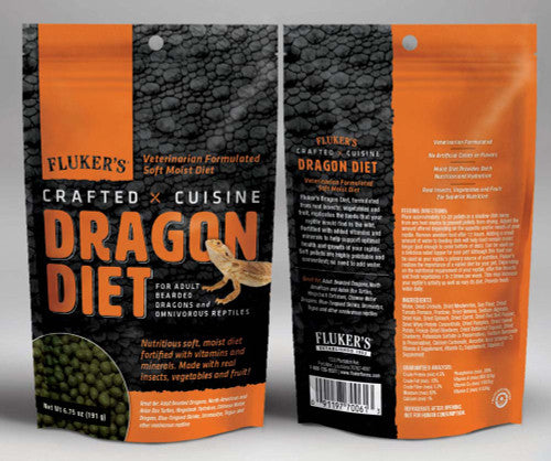 Flukerās Crafted Cuisine Adult Bearded Dragon Diet Dry Food 6.75 oz - Reptile