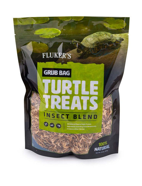 Flukerās Grub Bag Turtle Treat Insect Blend Dry Food 12 oz - Reptile