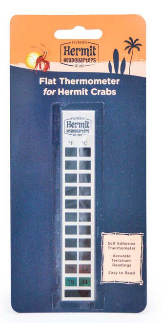 Fluker’s Hermit Crab Flat Thermometer White - Reptile