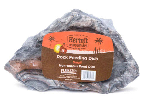 Fluker’s Hermit Crab Rock Feeding Dish Black SM - Reptile