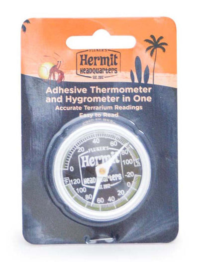 Fluker's Hermit Crab Thermometer - Hygrometer Combo White