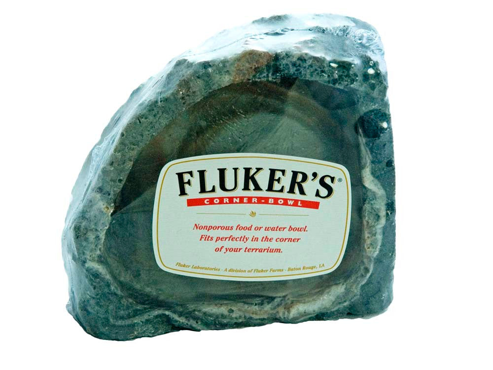 Fluker's Non-porous Food and Water Corner Bowl Multi-Color 4in SM