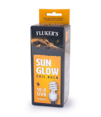Fluker’s Sun Glow 10.0 UVB Desert Coil Bulb White 13 Watt - Reptile