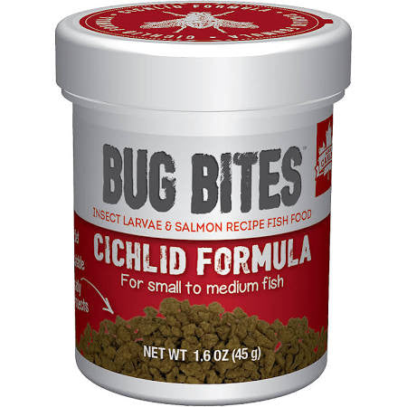 Fluval Bug Bites Small Medium Cichlid Granules 1.6oz A6580{L+7} 015561165808