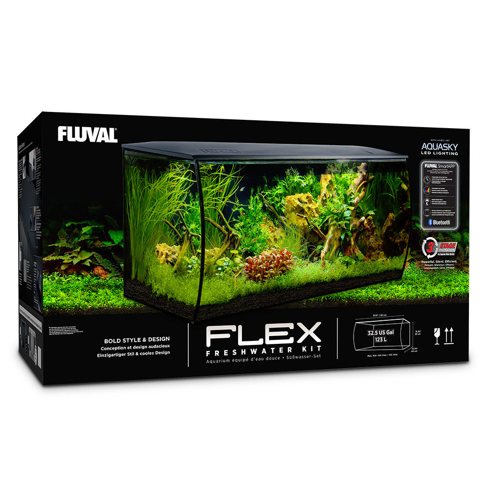 Fluval Flex 32.5 gal Aquarium Kit, Black SD-3 015561149952
