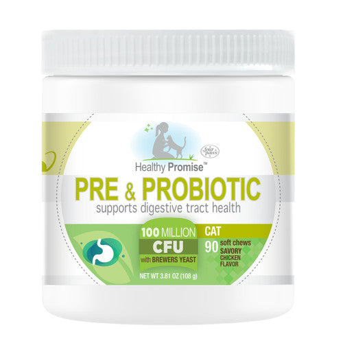 Four Paws Healthy Promise Pre and Probiotics for Cats Soft Chews 90 Count - Cat