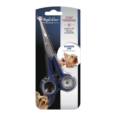 Four Paws Magic Coat Professional Series Safety Tip Facial Dog Trimming Scissors