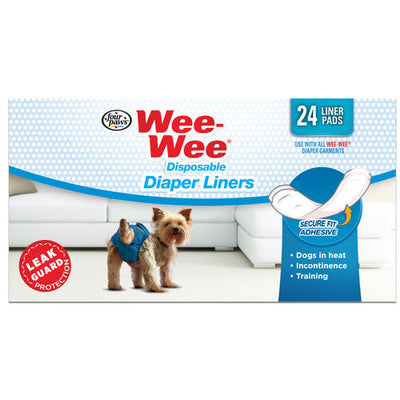 Four Paws Wee Dog Diaper Garment Pads 24 Count