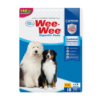 Four Paws Wee - Wee Gigantic Dog Pee Pads 18 Count 27.5’ x 44’