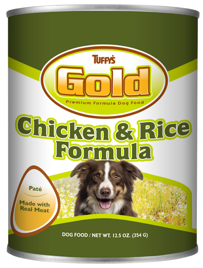 Tuffy's Gold Canned Dog Food Chicken & Rice 12ea/12.5 oz 073893025504
