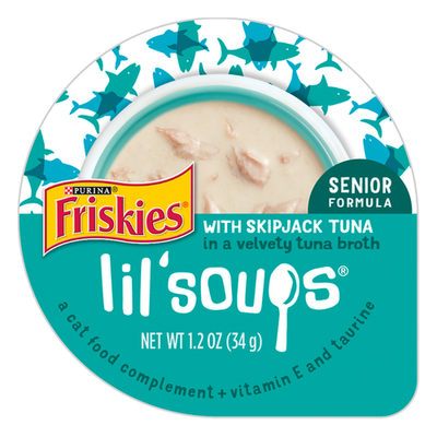 Friskies Lil Soup Skipjack Tuna with Broth 8/1.2oz {L + 1} 050566 - Cat