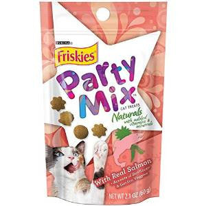 Friskies Party Mix Naturals with Real Salmon 10/2.1oz {L+1} 050454 050000294305