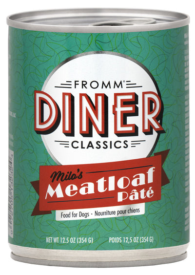 Fromm Diner Classics Milo's Meatloaf Pate Canned Dog Food 12.5 oz