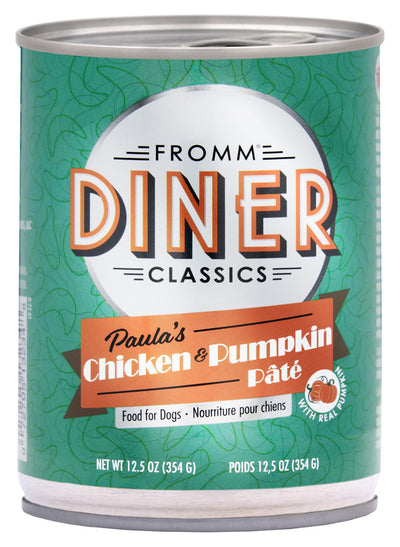 Fromm Diner Classics Paula's Chicken & Pumpkin Pate Canned Dog Food 12.5 oz