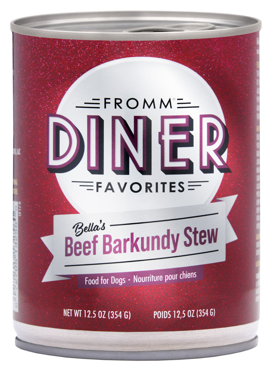 Fromm Diner Favorites Bella's Beef Barkundy Stew Canned Dog Food 12.5 oz