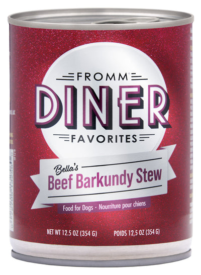 Fromm Diner Favorites Bella's Beef Barkundy Stew Canned Dog Food 12.5 oz