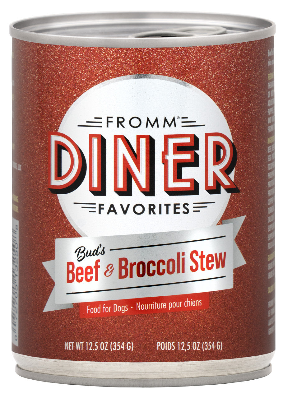 Fromm Diner Favorites Bud's Beef & Broccoli Stew Canned Dog Food 12.5 oz