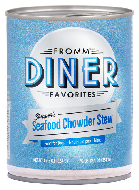 Fromm Diner Favorites Skipper?s Seafood Chowder Stew Canned Dog Food 12.5 oz