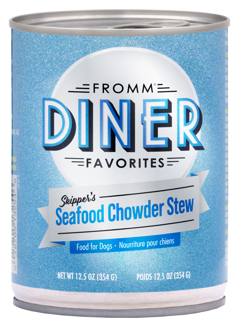 Fromm Diner Favorites Skipper?s Seafood Chowder Stew Canned Dog Food 12.5 oz