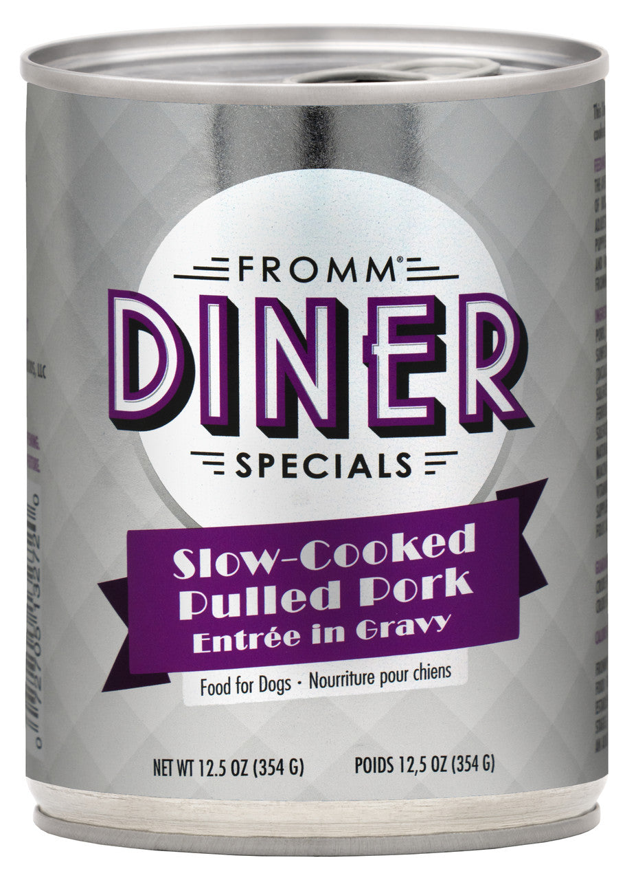 Fromm Diner Specials Slow-Cooked Pulled Pork Entree in Gravy Canned Dog Food 12.5 oz