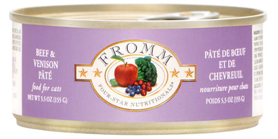 Fromm Four-Star Beef & Venison Pate Canned Cat Food 5.5 oz